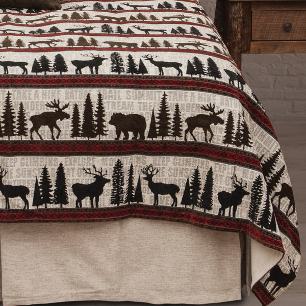 Wooded Rivers Lazy Lodge Coverlet Close up