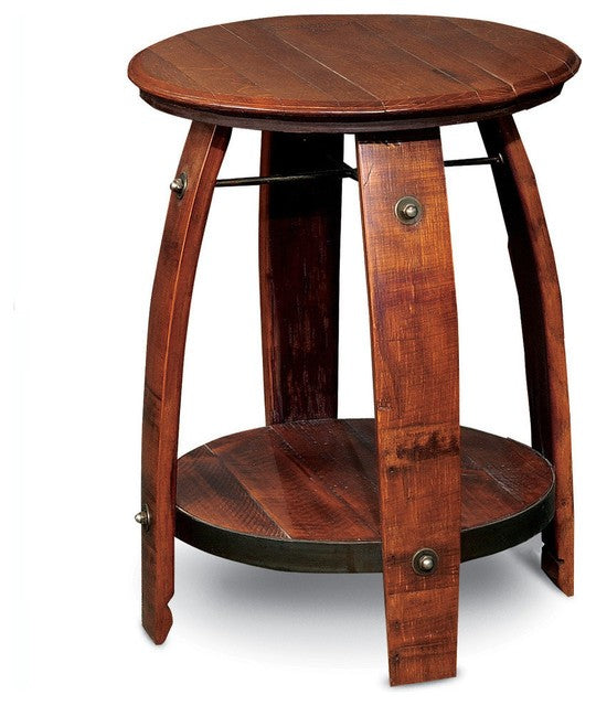 Wine Barrel End Table